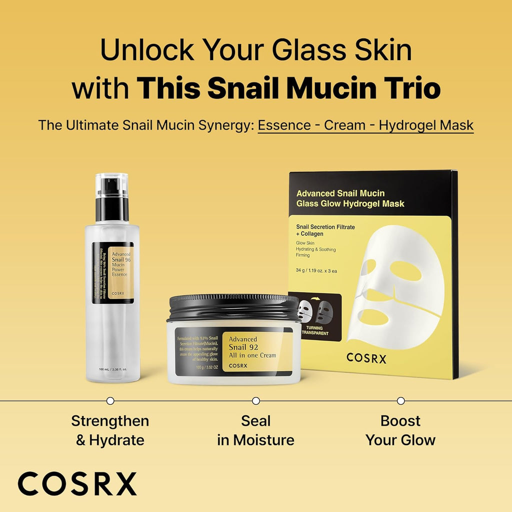 COSRX Advanced Snail 96 Mucin Power Essence 100ml | Snail Secretion Filtrate 96% | Skin Repair Serum | CPNP Registered, Korean Skin Care, Cruelty Free,.