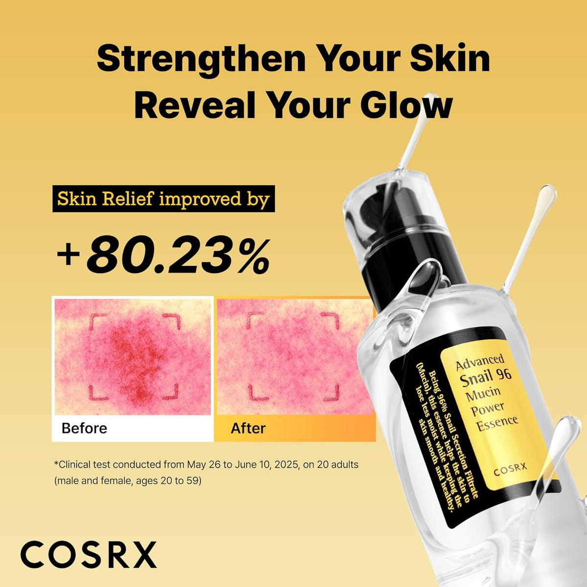 COSRX Advanced Snail 96 Mucin Power Essence 100ml | Snail Secretion Filtrate 96% | Skin Repair Serum | CPNP Registered, Korean Skin Care, Cruelty Free,.