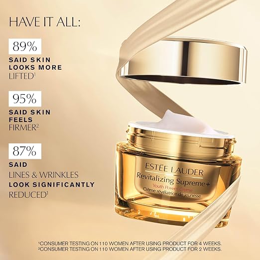 Estée Lauder Revitalising Supreme+ Youth Power Cream | Face moisturiser with Hyaluronic Acid & Peptides | Anti-Agin